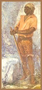 Image of Zumbi of Palmares, painted by Antonio Parreiras in the 19th century