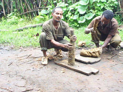 iron smelting illustration