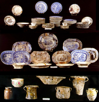 Figure 9. Reconstructed Vessel Collection, 176 vessels from the southeast room of the Great House.