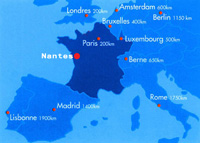 Nantes map image
