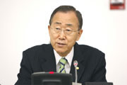 UN article image, Secretary-General Ban Ki-moon addresses launch of Global Plan of Action to Combat Trafficking in Persons