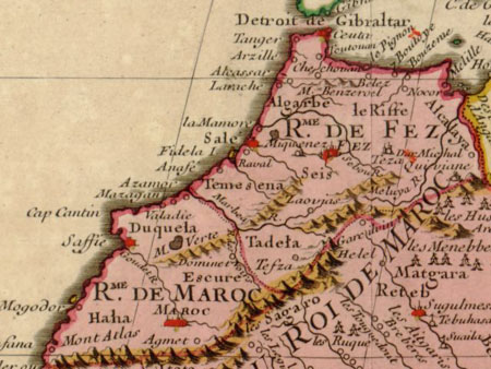excerpt from 1718 Map of North Africa