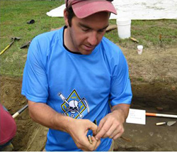 Chris Barton discusses artifacts uncovered at the Timbuctoo site