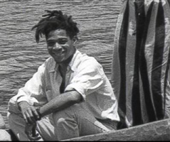 Jean-Michel Basquiat in the Ivory Coast in Basquiat, Africa at Heart, Photo courtesy of Georges Courreges